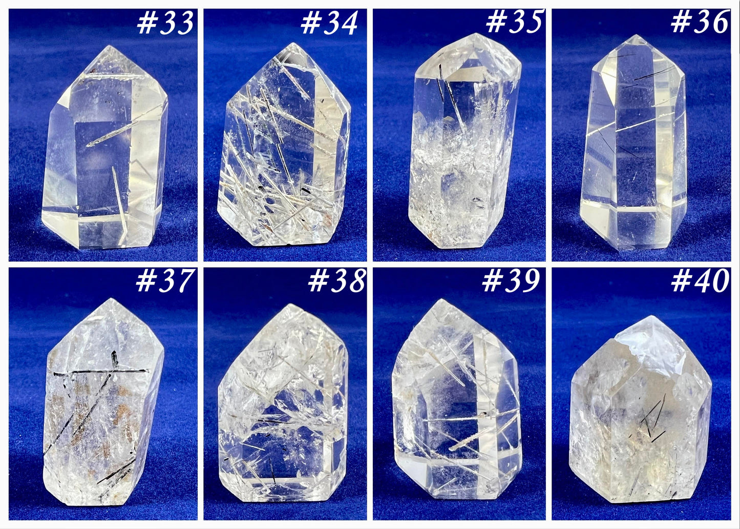 Rutilated Quartz Mini Towers ~ Silver