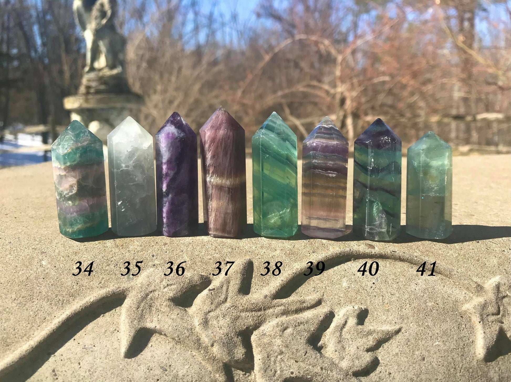 Rainbow Fluorite Towers ~ Small - Gem Realm