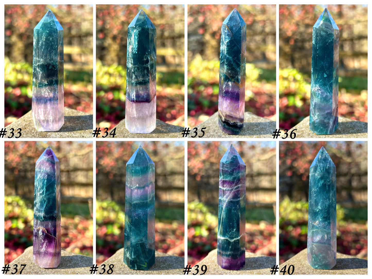 Rainbow Fluorite ~ Blue and Purple