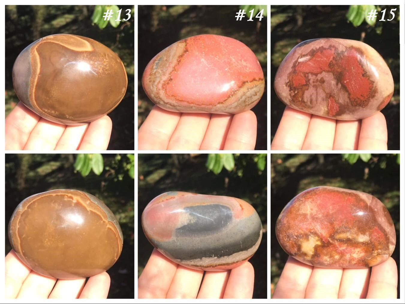Polychrome Jasper Palm Stones - Gem Realm