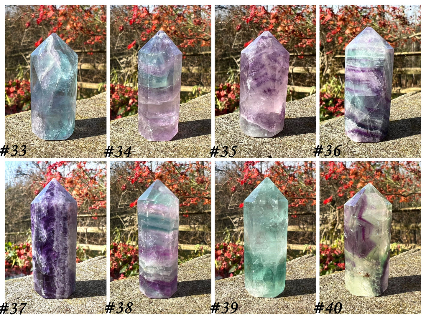 Rainbow Fluorite Towers ~ Small II