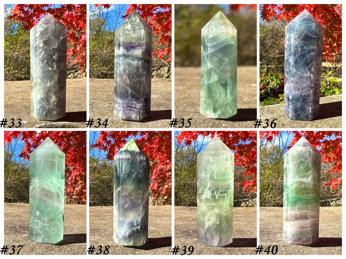 Rainbow Fluorite Towers ~ Medium - Gem Realm