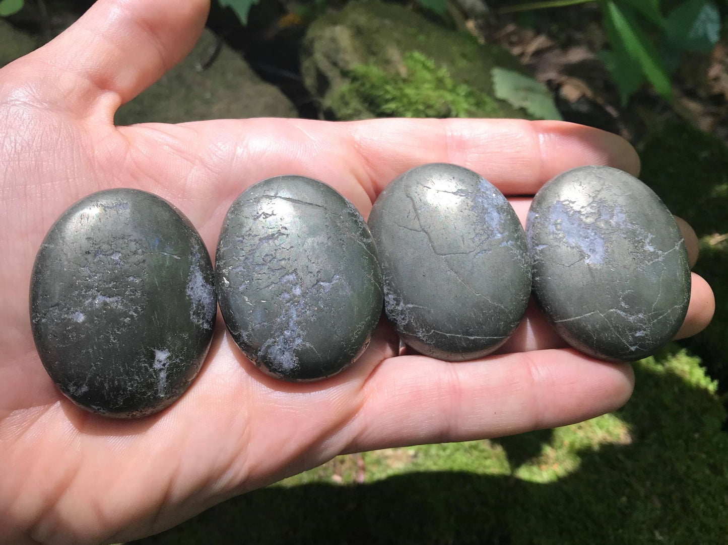 Pyrite Palm Stones - Gem Realm