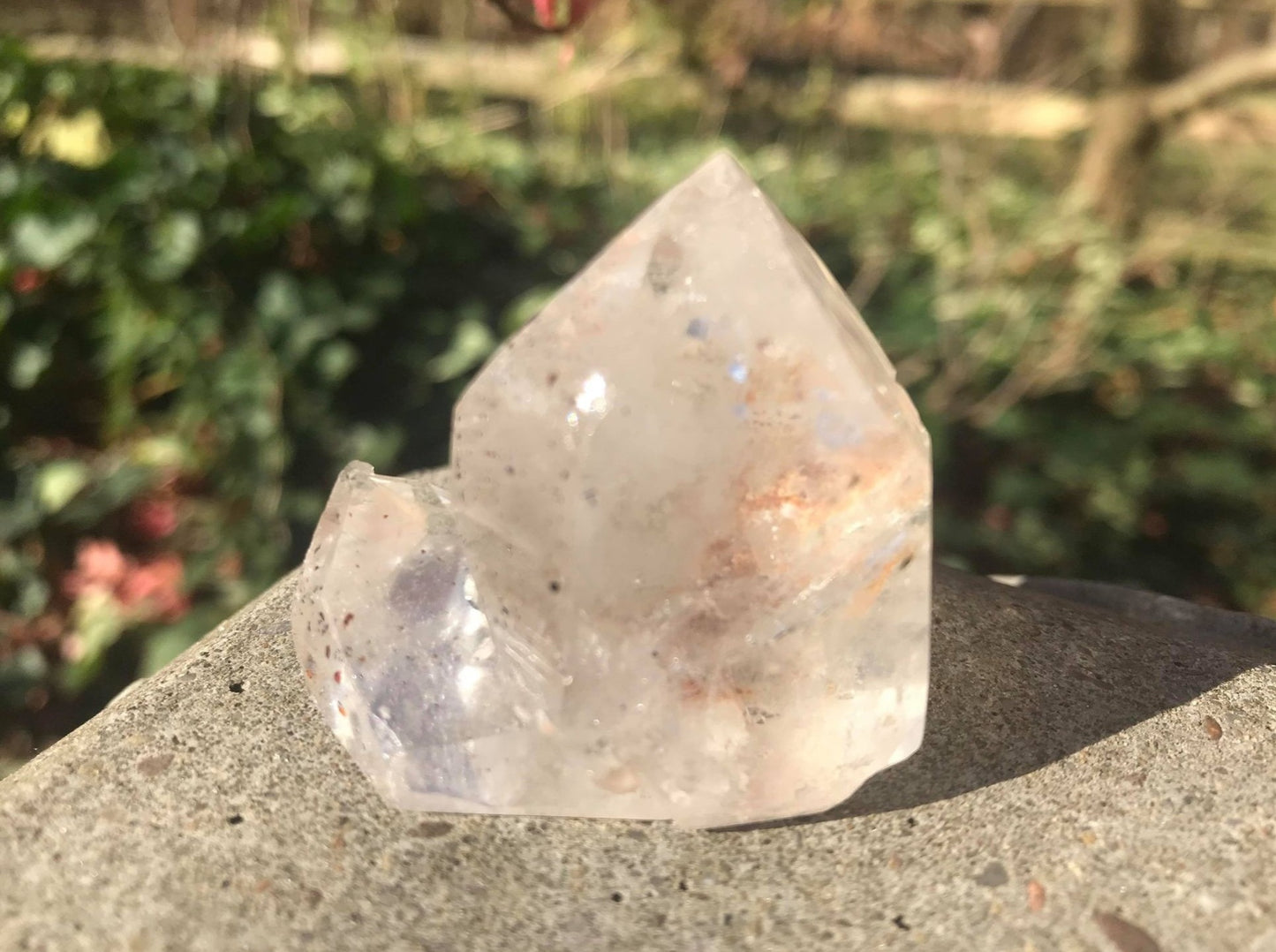 Hematite Quartz Point