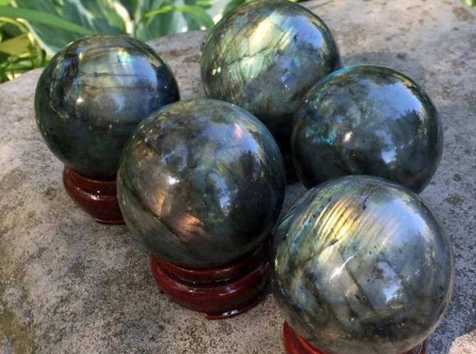 Labradorite Spheres - Gem Realm 