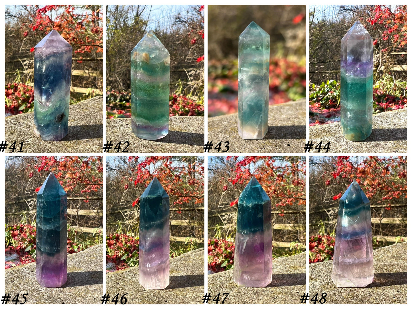 Rainbow Fluorite Towers ~ Small II