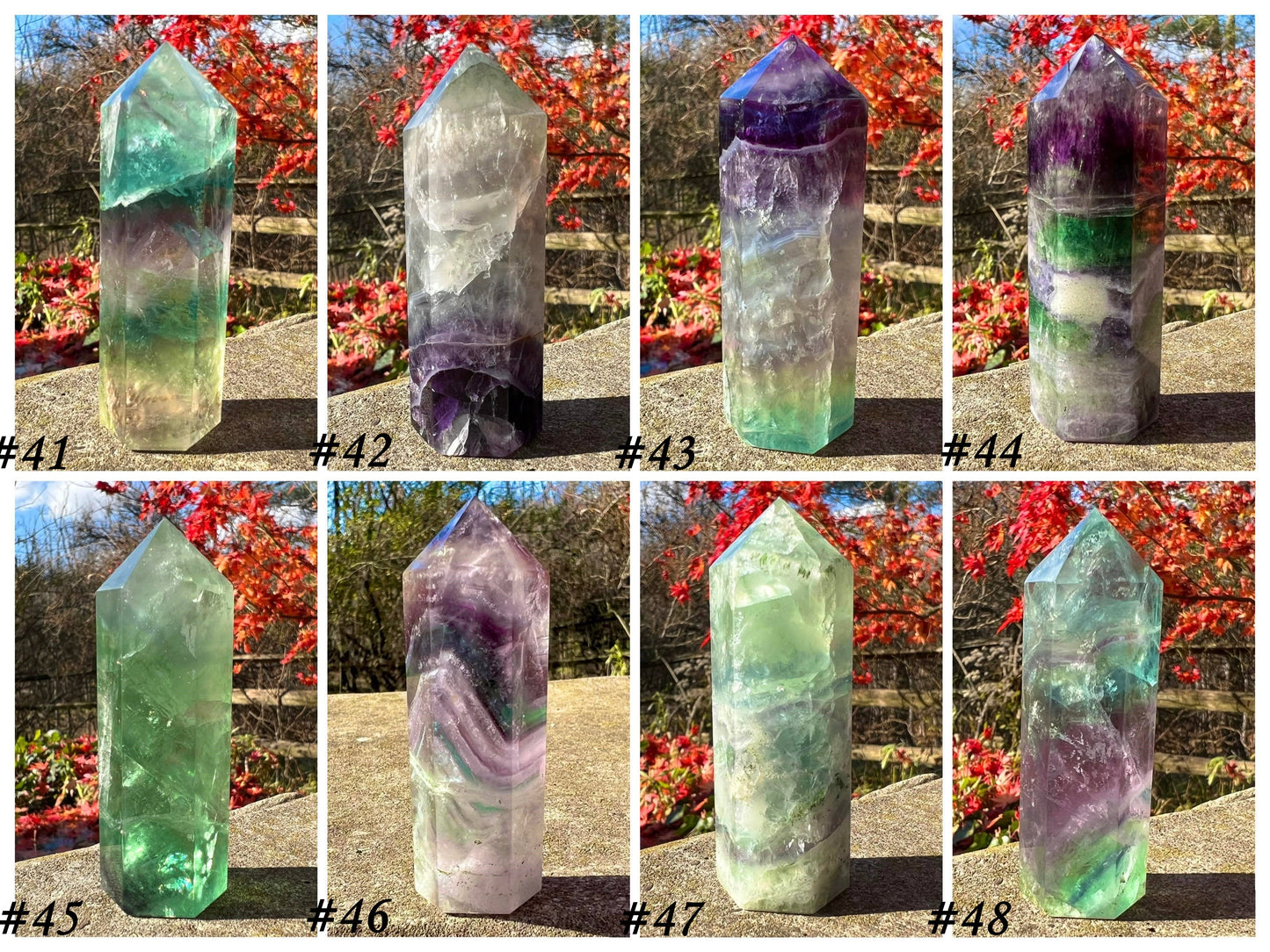 Rainbow Fluorite Towers ~ Medium II