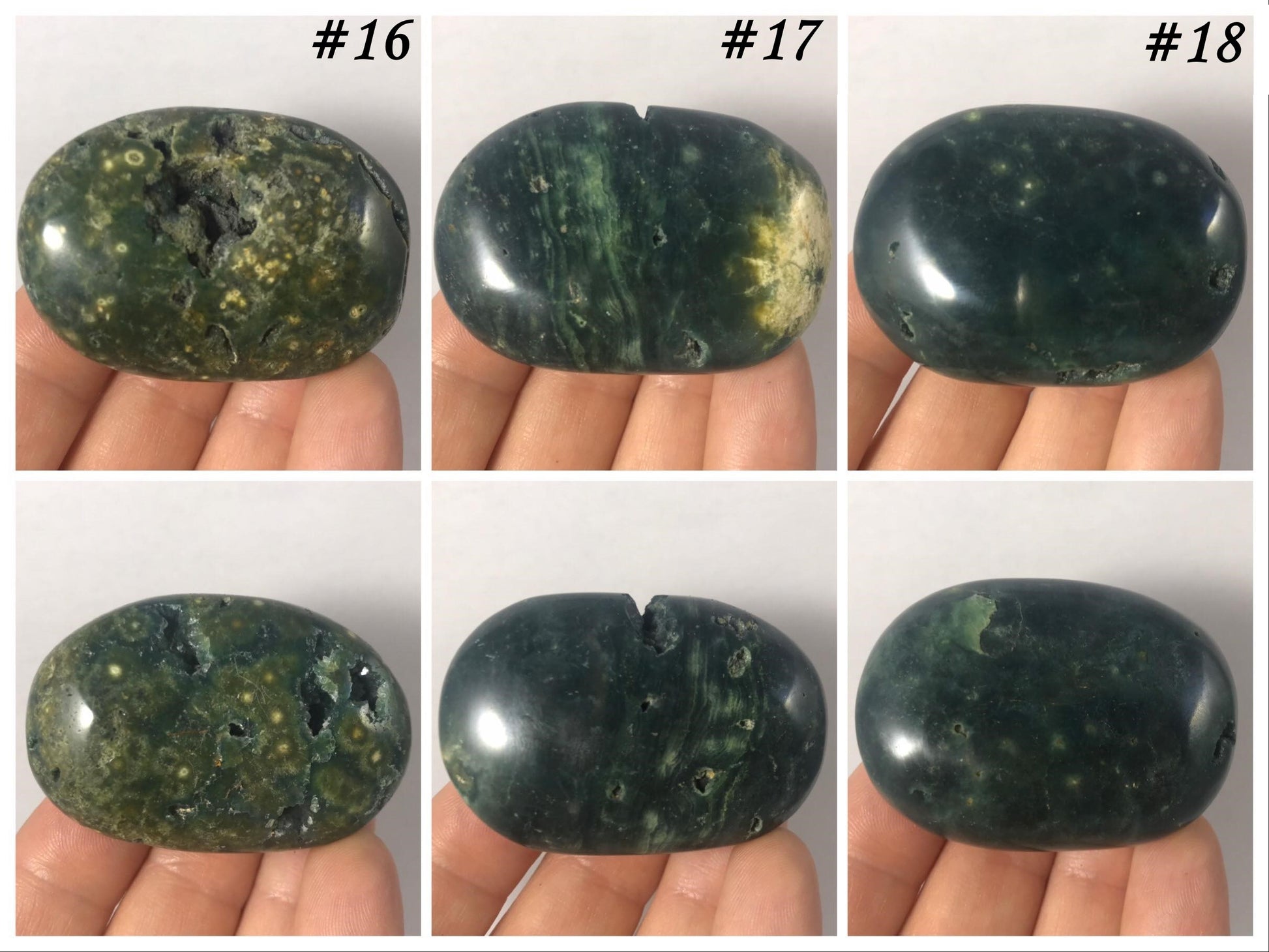Ocean Jasper Palm Stones - Gem Realm