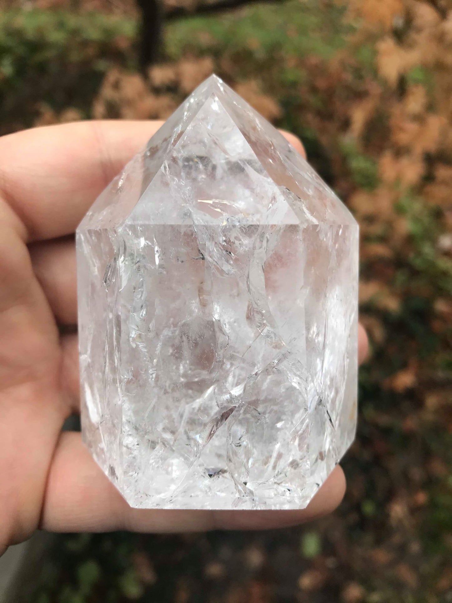 Fire & Ice Quartz Tower ~ Large - Gem Realm