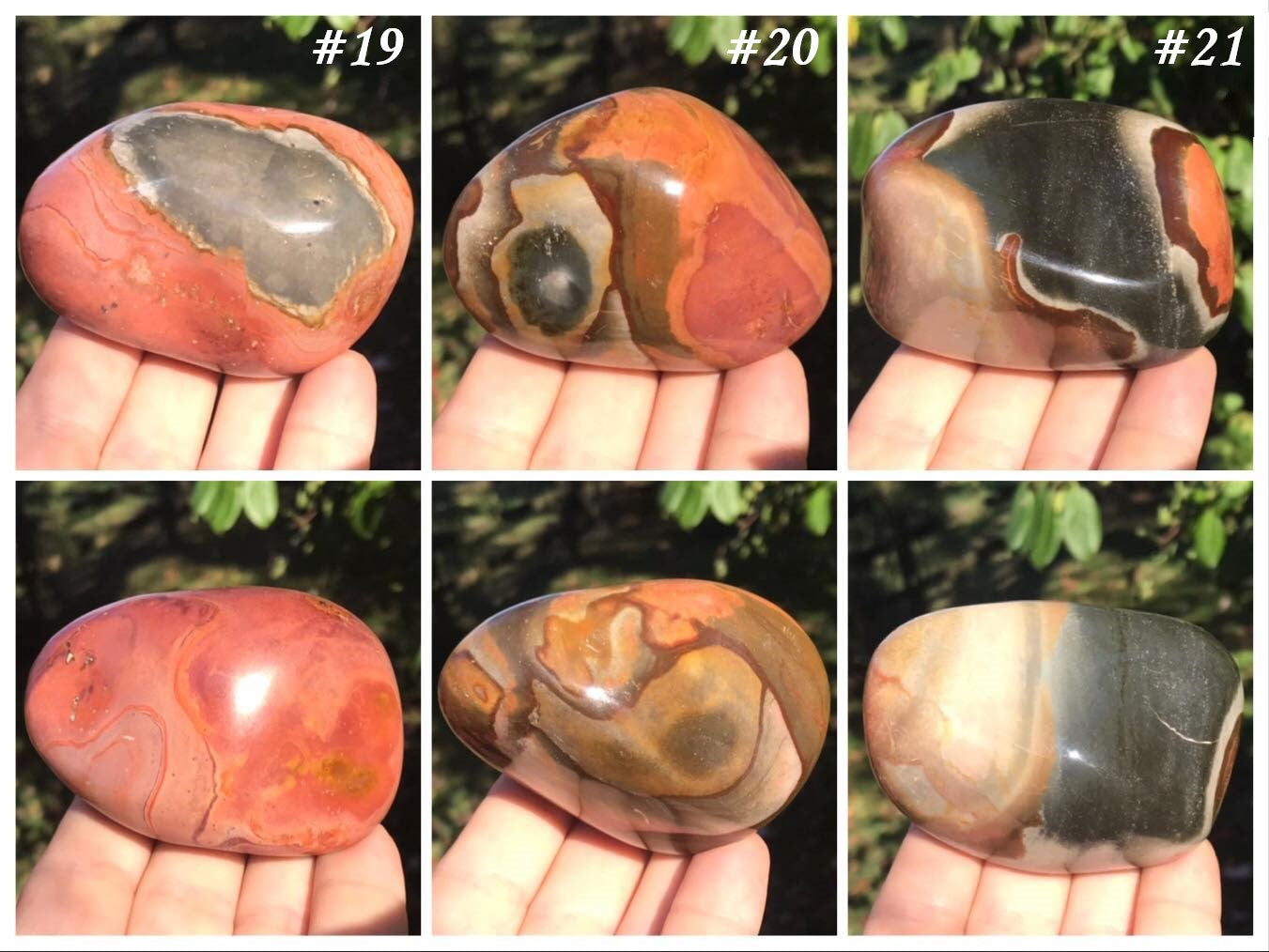 Polychrome Jasper Palm Stones - Gem Realm