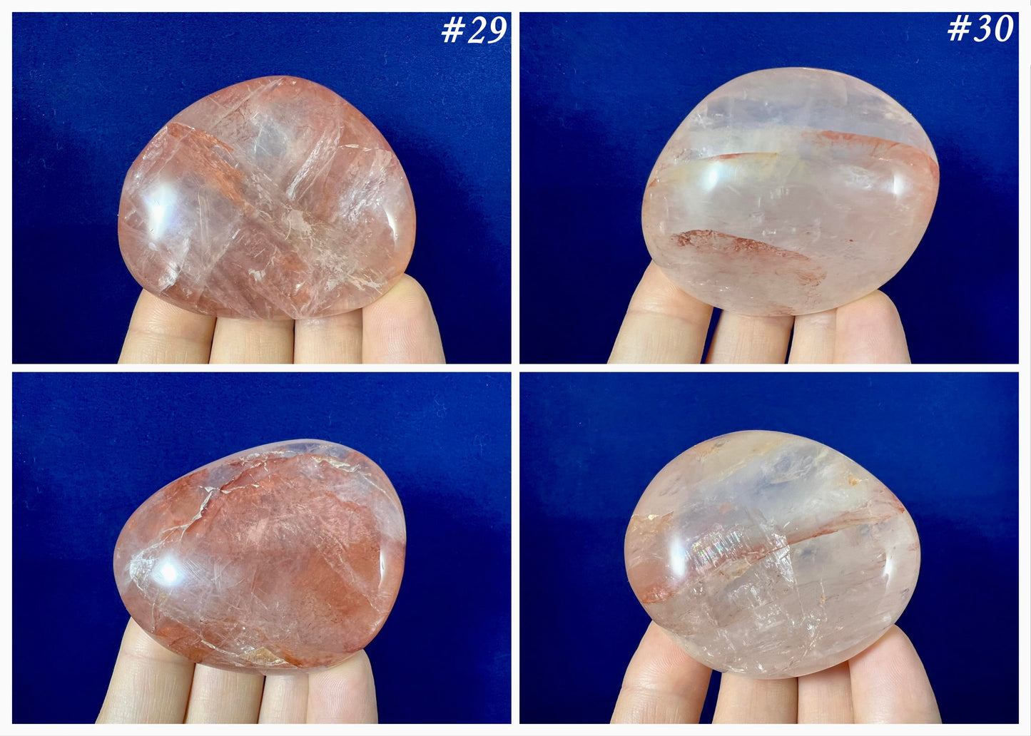 Fire Quartz ~ Palm Stones