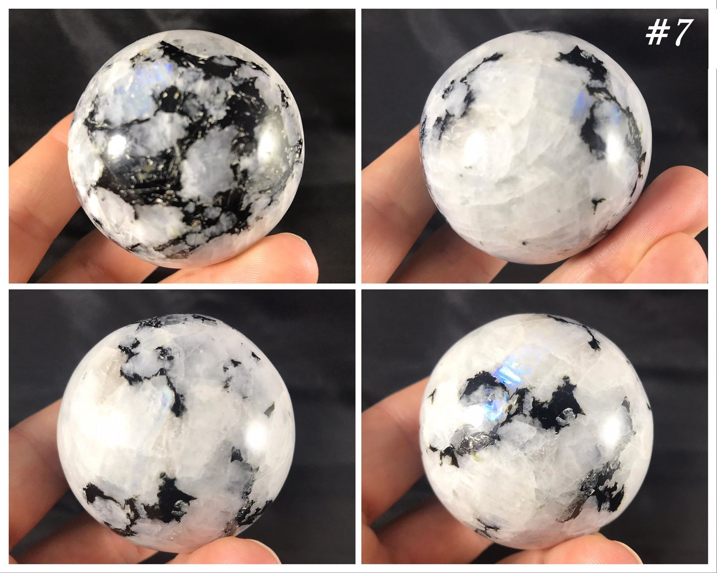 Rainbow Moonstone Spheres - Gem Realm
