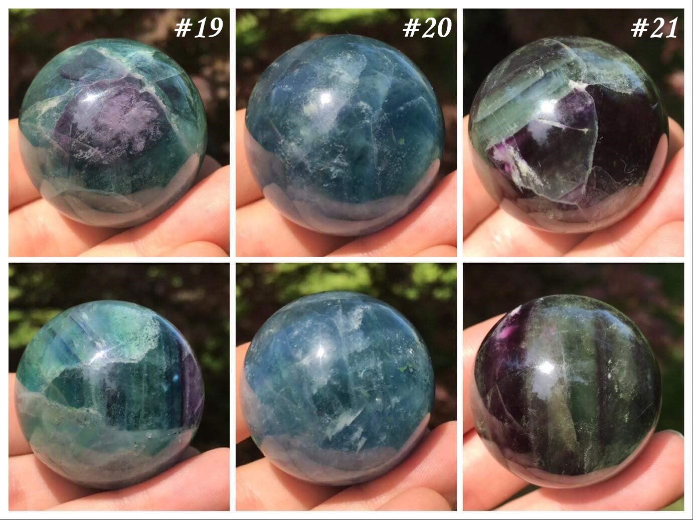 Rainbow Fluorite Spheres - Gem Realm
