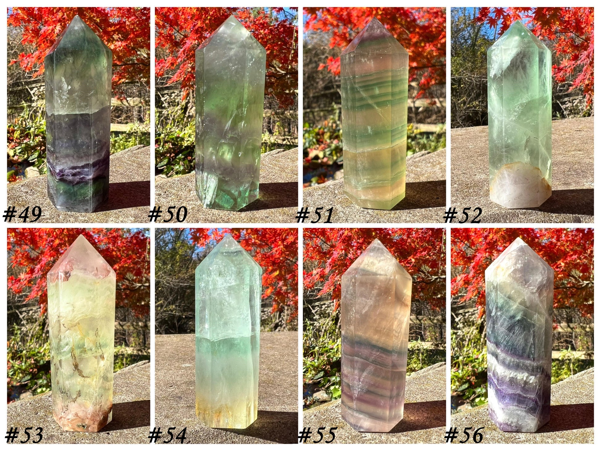 Rainbow Fluorite Towers ~ Medium - Gem Realm 