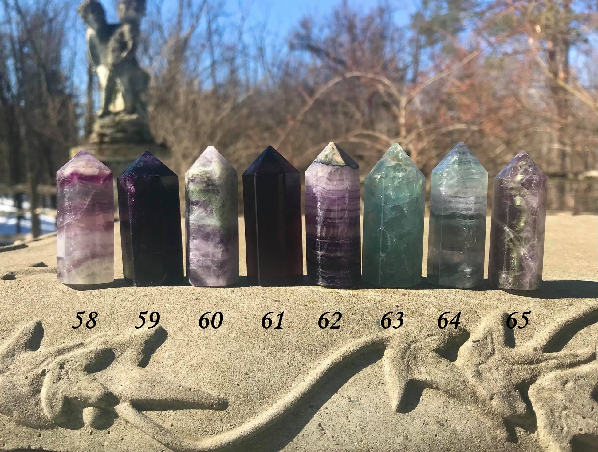 Rainbow Fluorite Towers ~ Small - Gem Realm