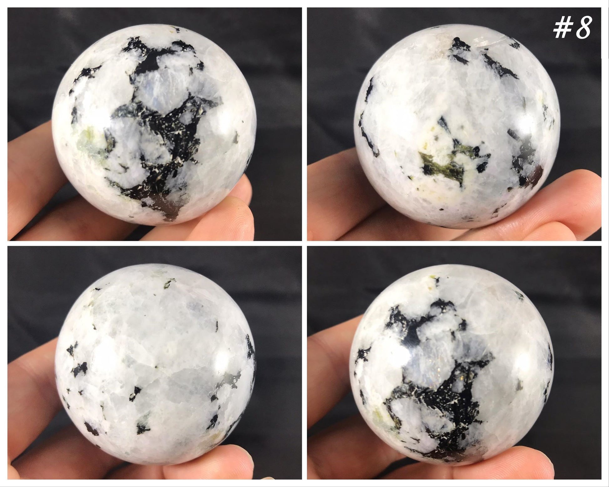 Rainbow Moonstone Spheres - Gem Realm