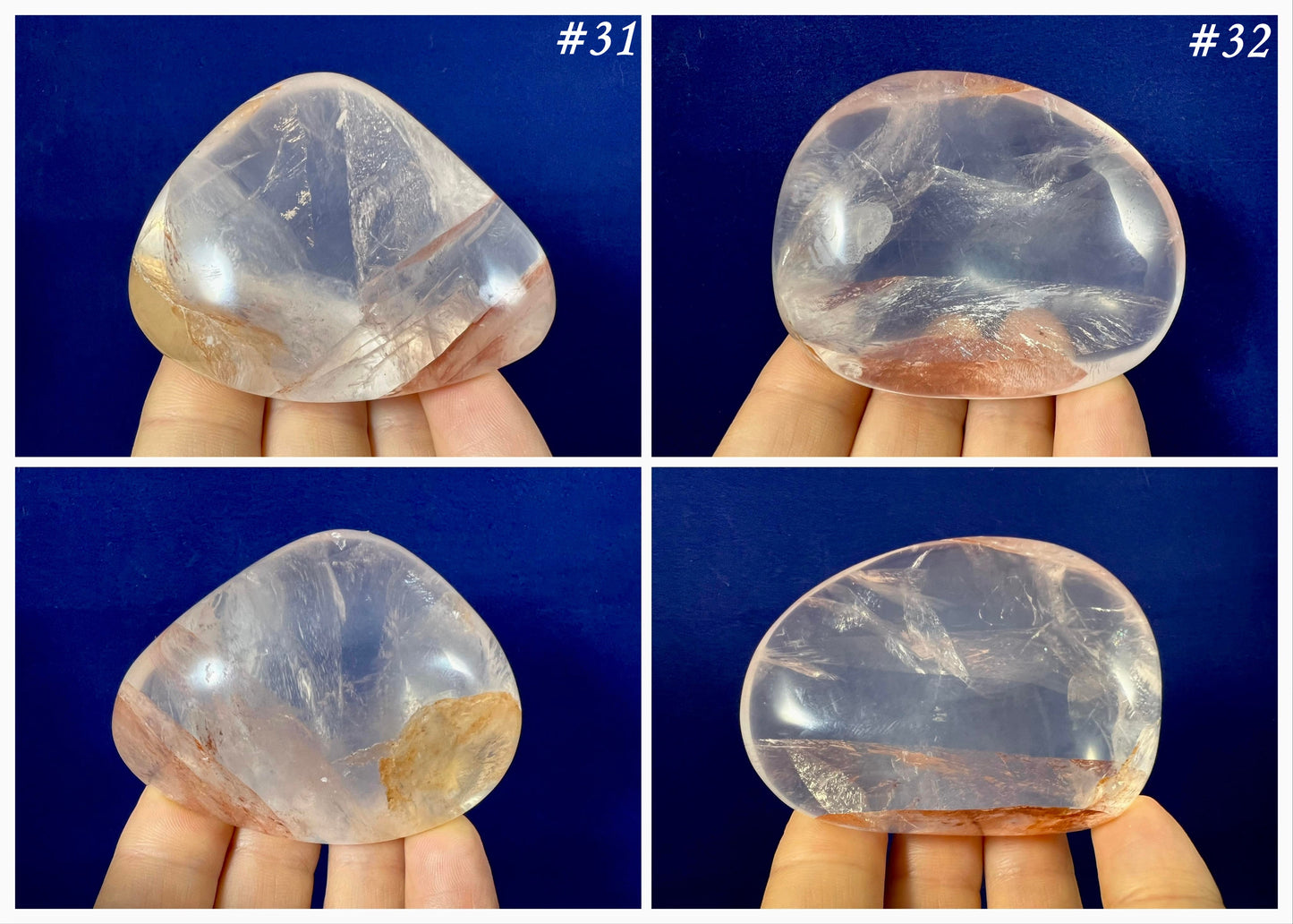 Fire Quartz ~ Palm Stones