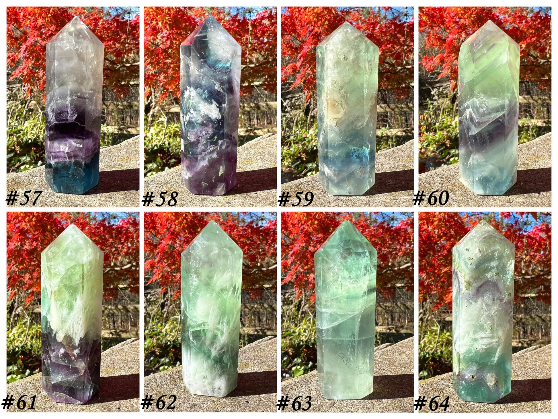 Rainbow Fluorite Towers ~ Medium - Gem Realm 