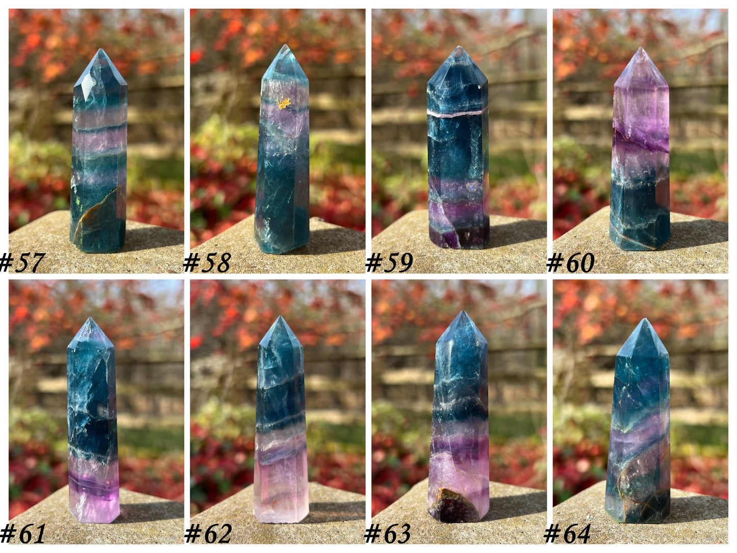 Rainbow Fluorite Towers ~ Small II