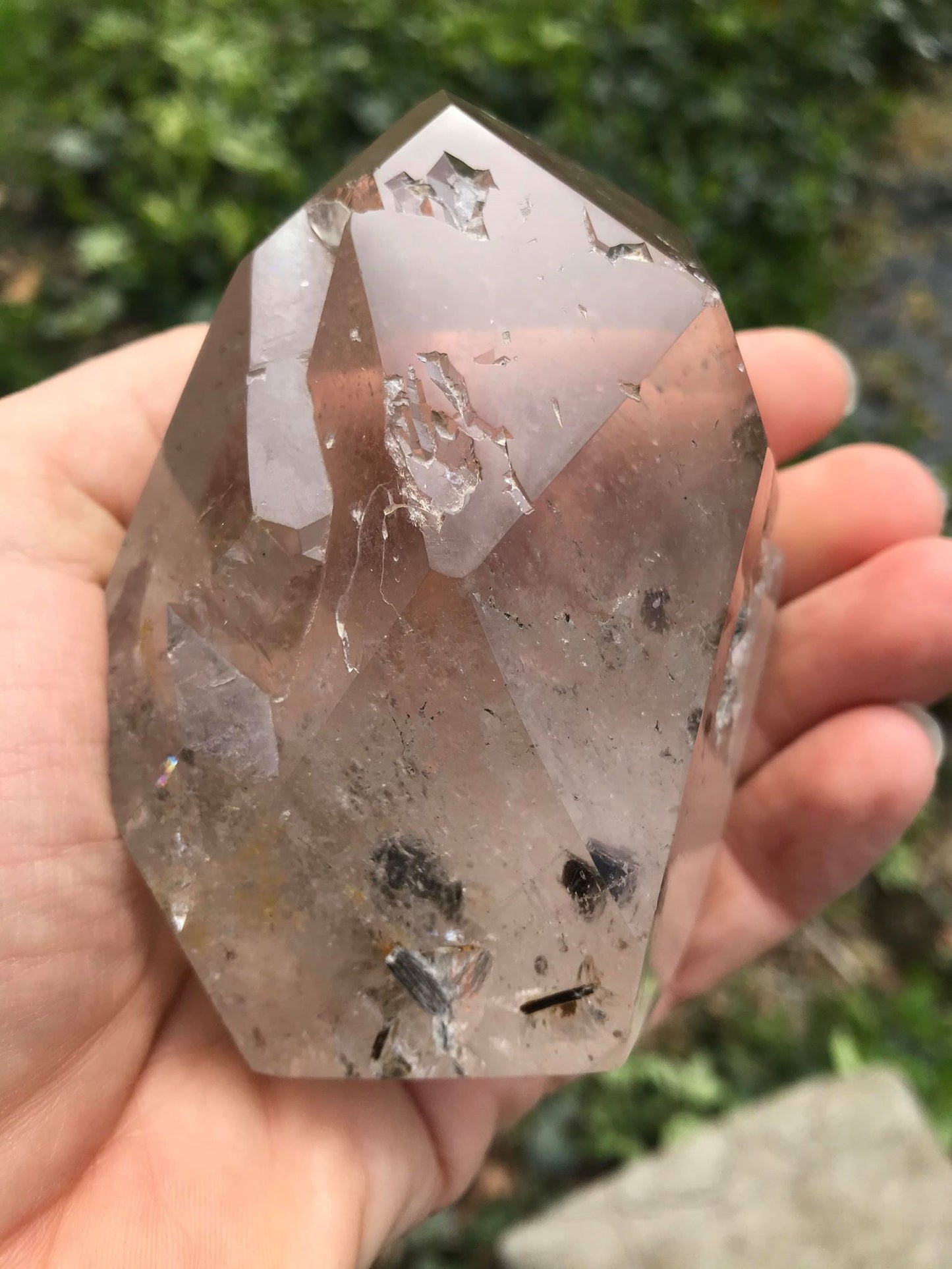 Included Quartz Freeform Tower - Gem Realm