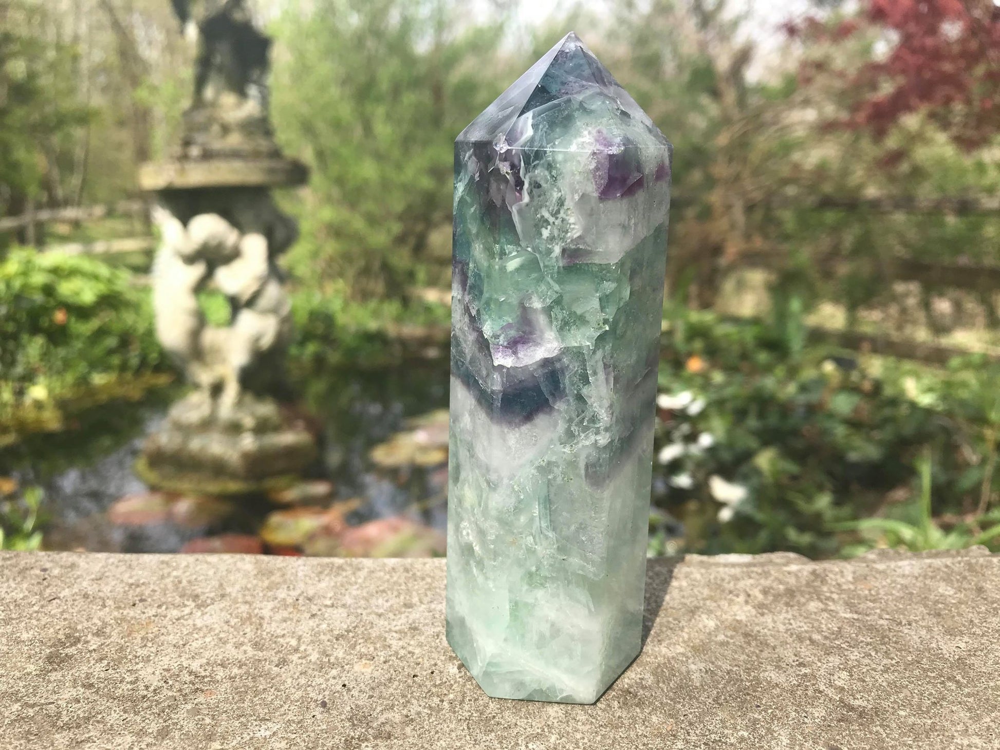 Rainbow Fluorite Tower ~ Large - Gem Realm