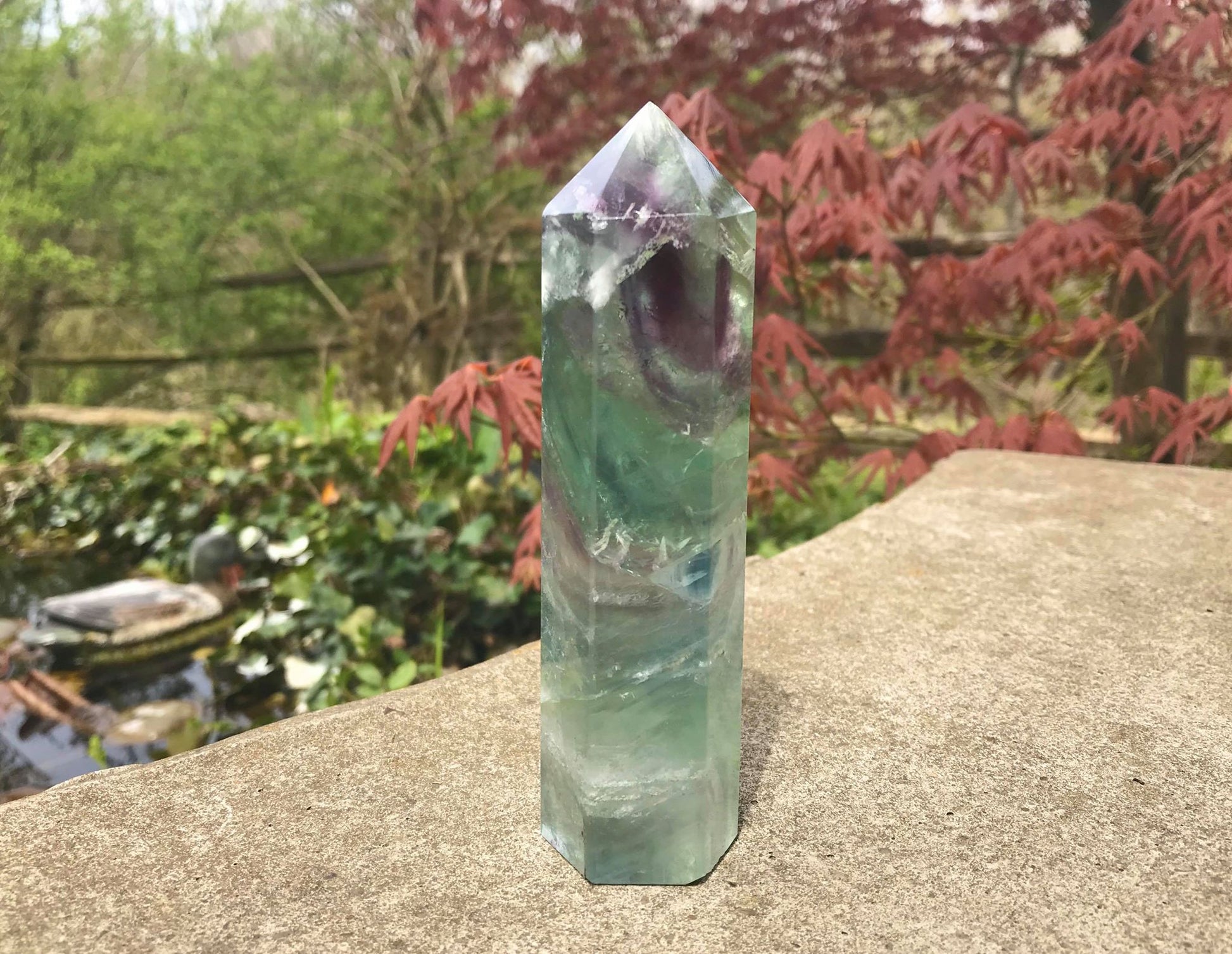 Rainbow Fluorite Tower ~ Large - Gem Realm