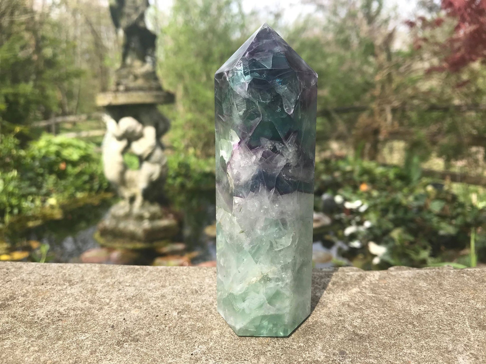 Rainbow Fluorite Tower ~ Large - Gem Realm