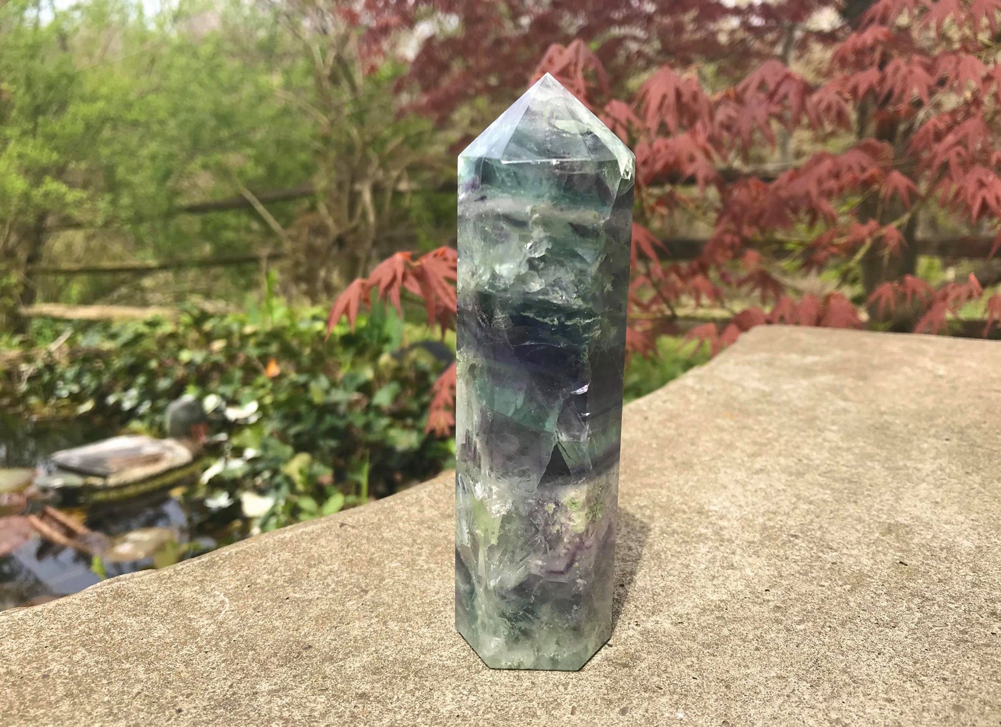 Rainbow Fluorite Tower ~ Large - Gem Realm