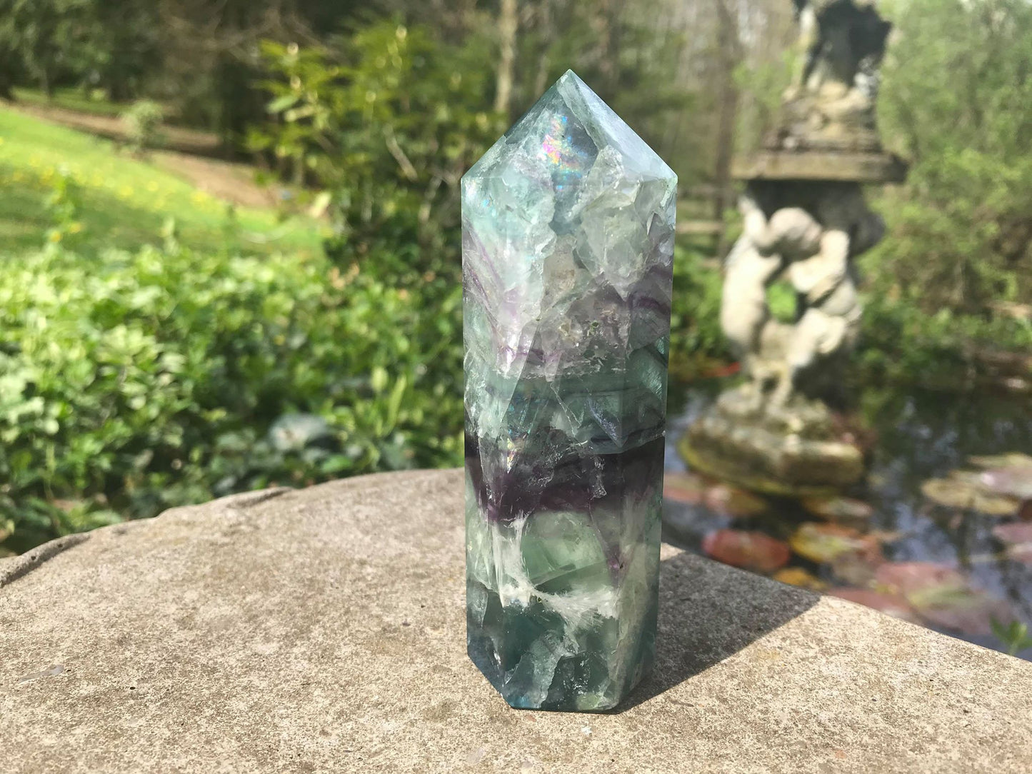 Rainbow Fluorite Tower ~ Large - Gem Realm