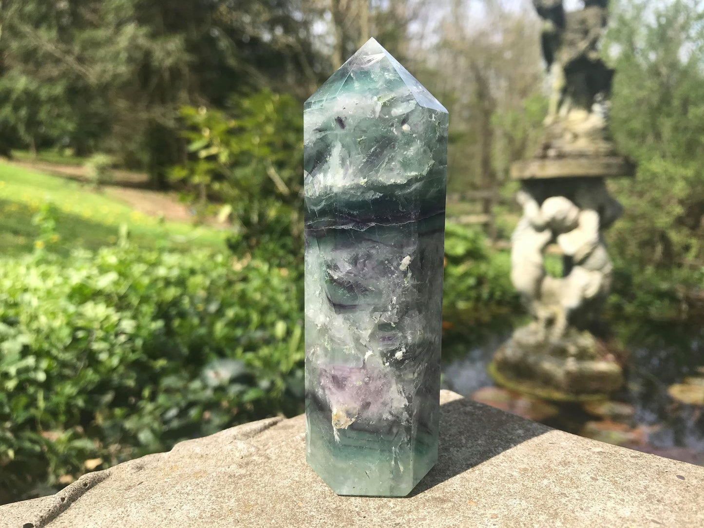 Rainbow Fluorite Tower ~ Large - Gem Realm