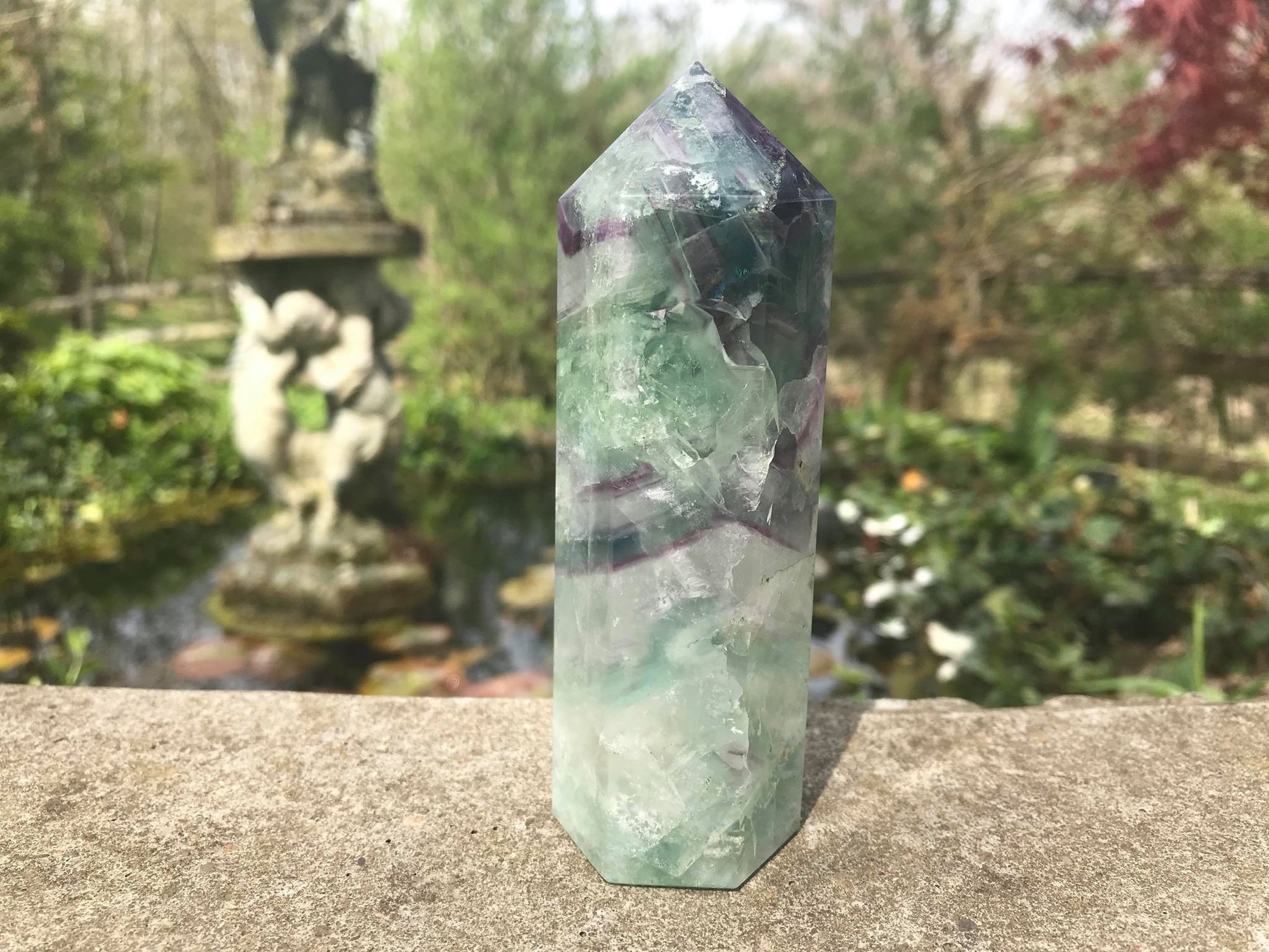 Rainbow Fluorite Tower ~ Large - Gem Realm