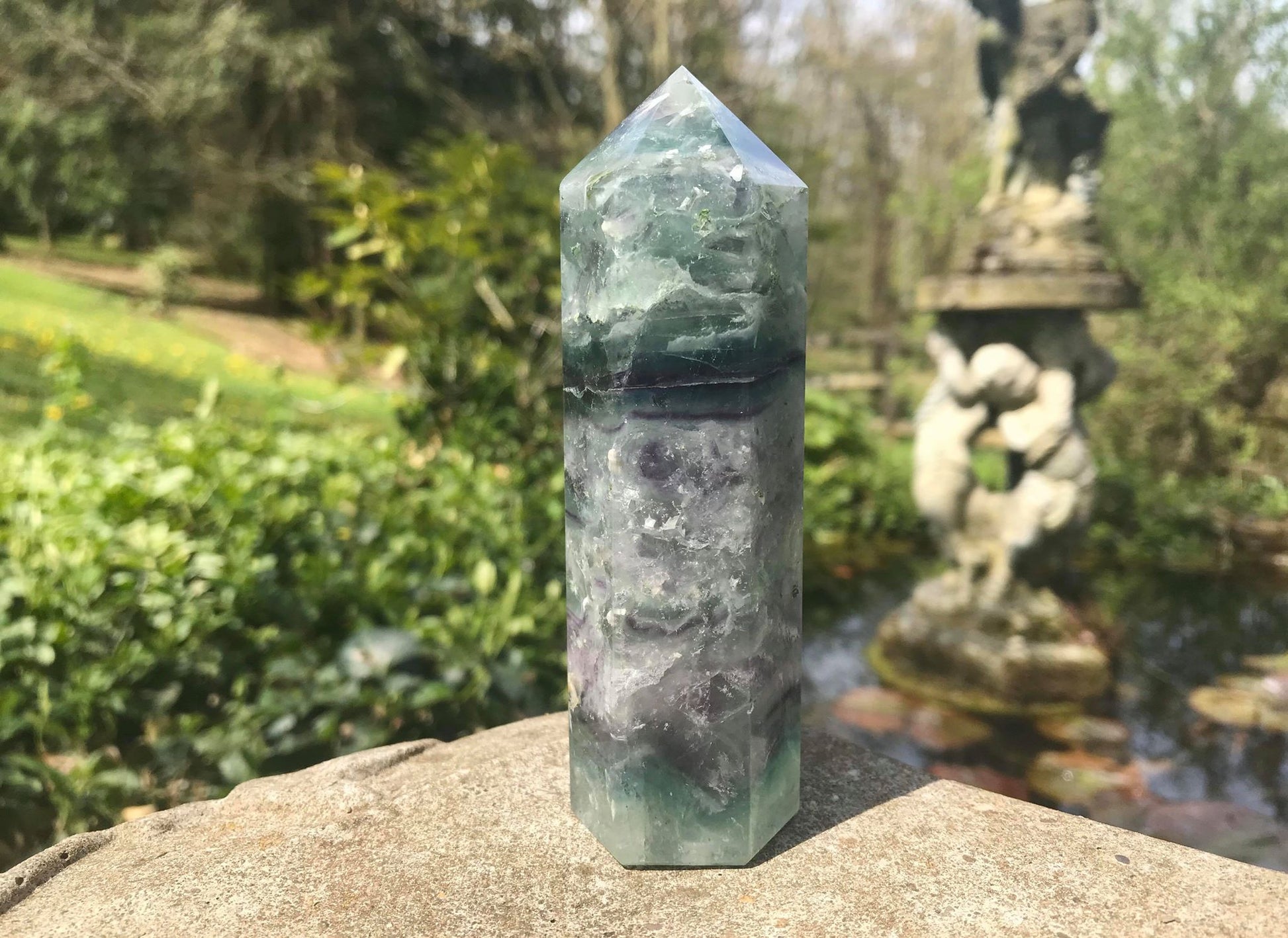 Rainbow Fluorite Tower ~ Large - Gem Realm