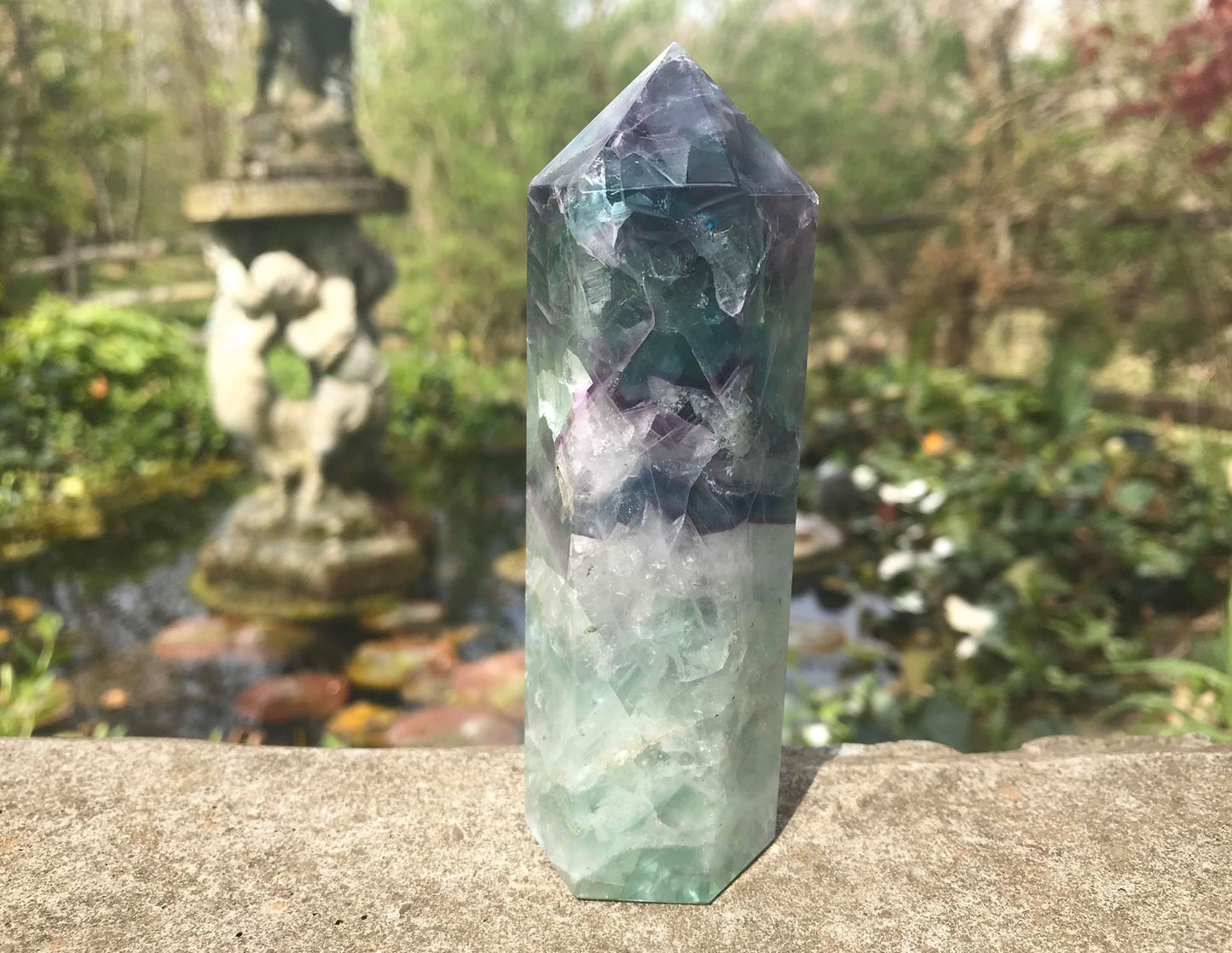 Rainbow Fluorite Tower ~ Large - Gem Realm