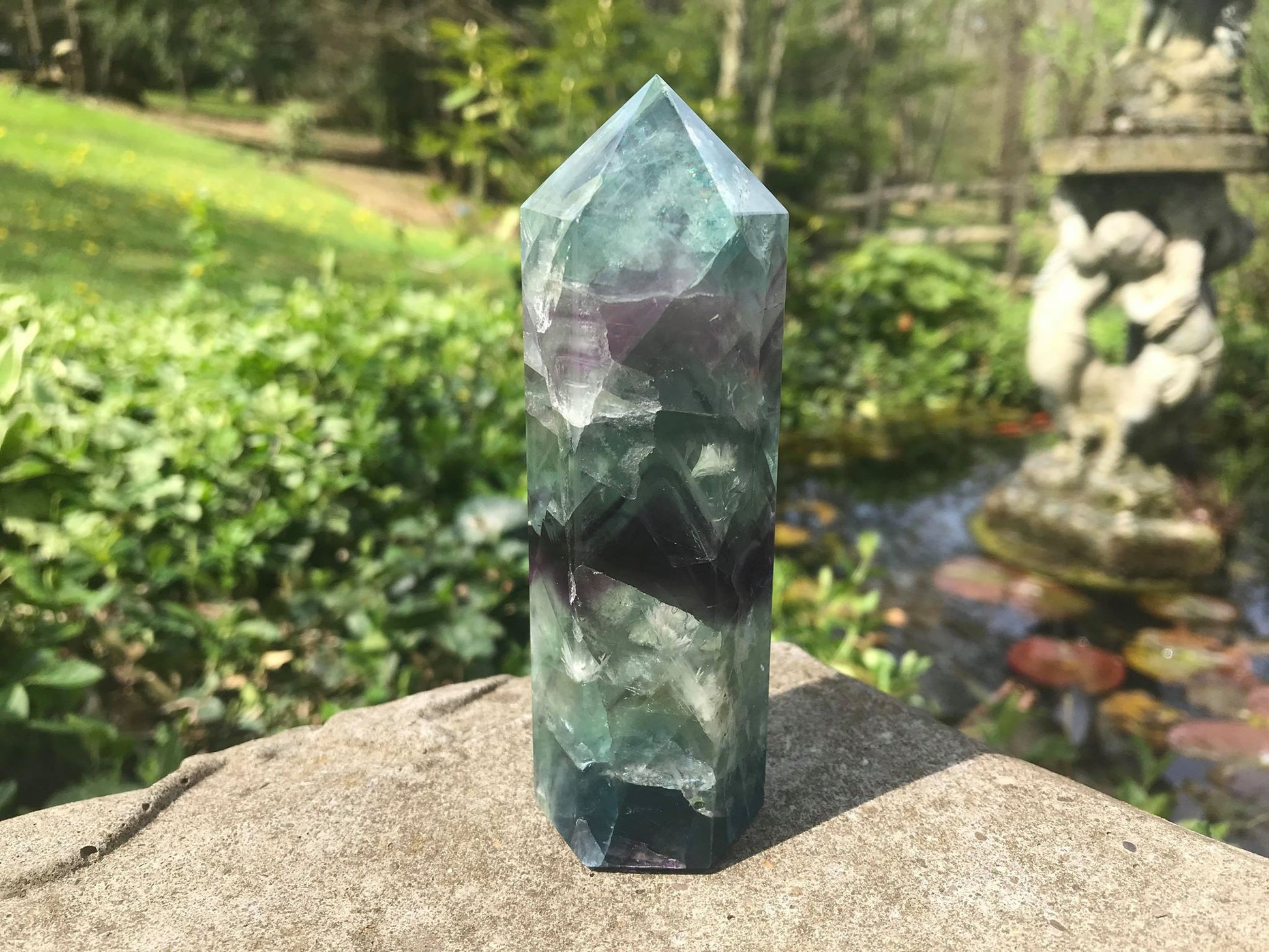 Rainbow Fluorite Tower ~ Large - Gem Realm