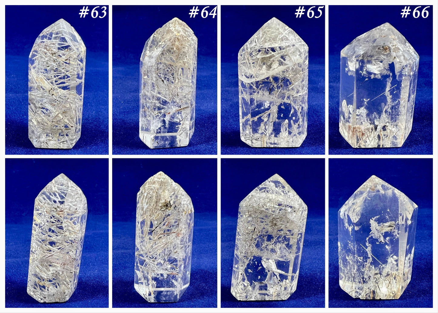 Rutilated Quartz Mini Towers ~ Silver