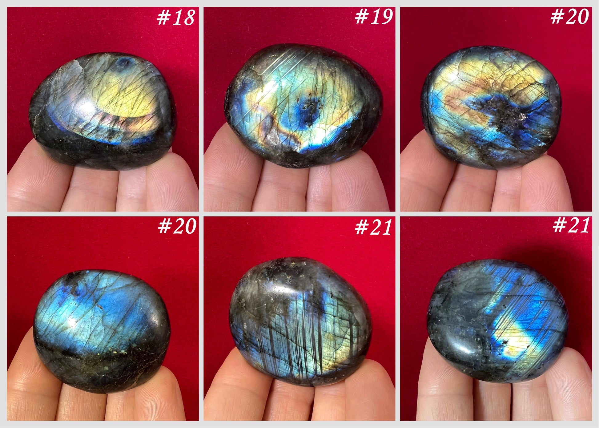 Labradorite Palm Stones - Gem Realm