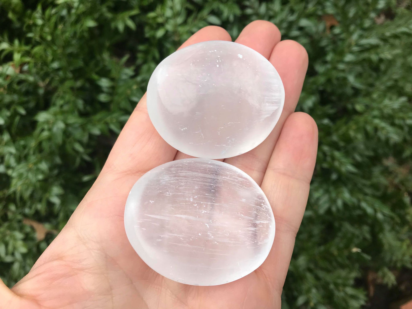 Selenite Palm Stones - Gem Realm