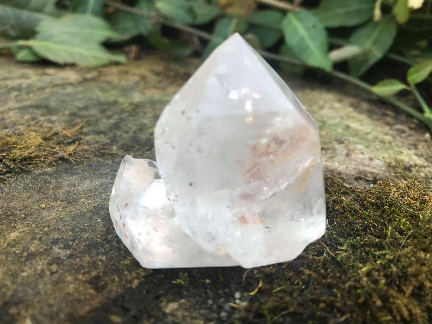 Hematite Quartz Point