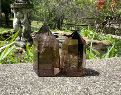 Smoky Quartz Tower Duo - Gem Realm 