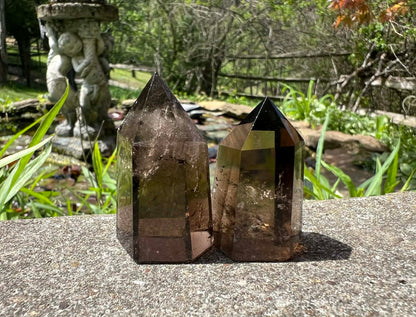 Smoky Quartz Tower Duo - Gem Realm 