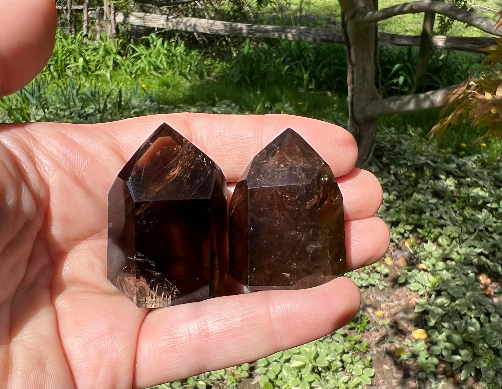 Smoky Quartz Tower Duo - Gem Realm 