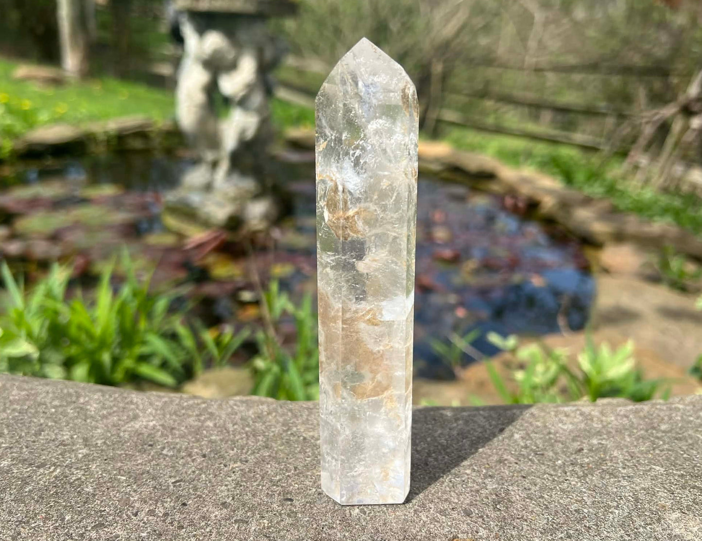 Quartz Crystal Tower ~ with inclusions ~ Large - Gem Realm 