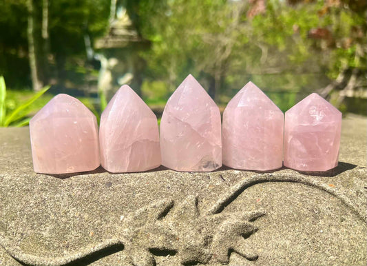 Rose Quartz Towers ~ Small ~ Medium - Gem Realm 