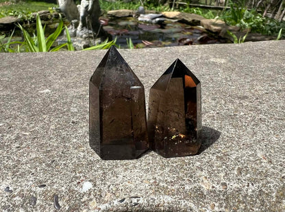 Smoky Quartz Tower Duo - Gem Realm 