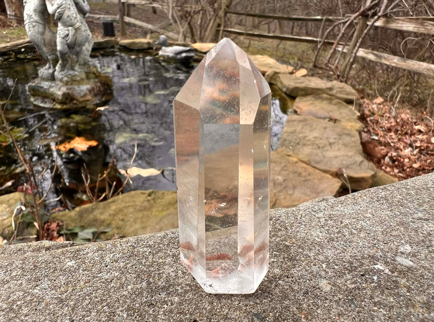 Quartz Crystal Tower ~ with Chlorite - Gem Realm 