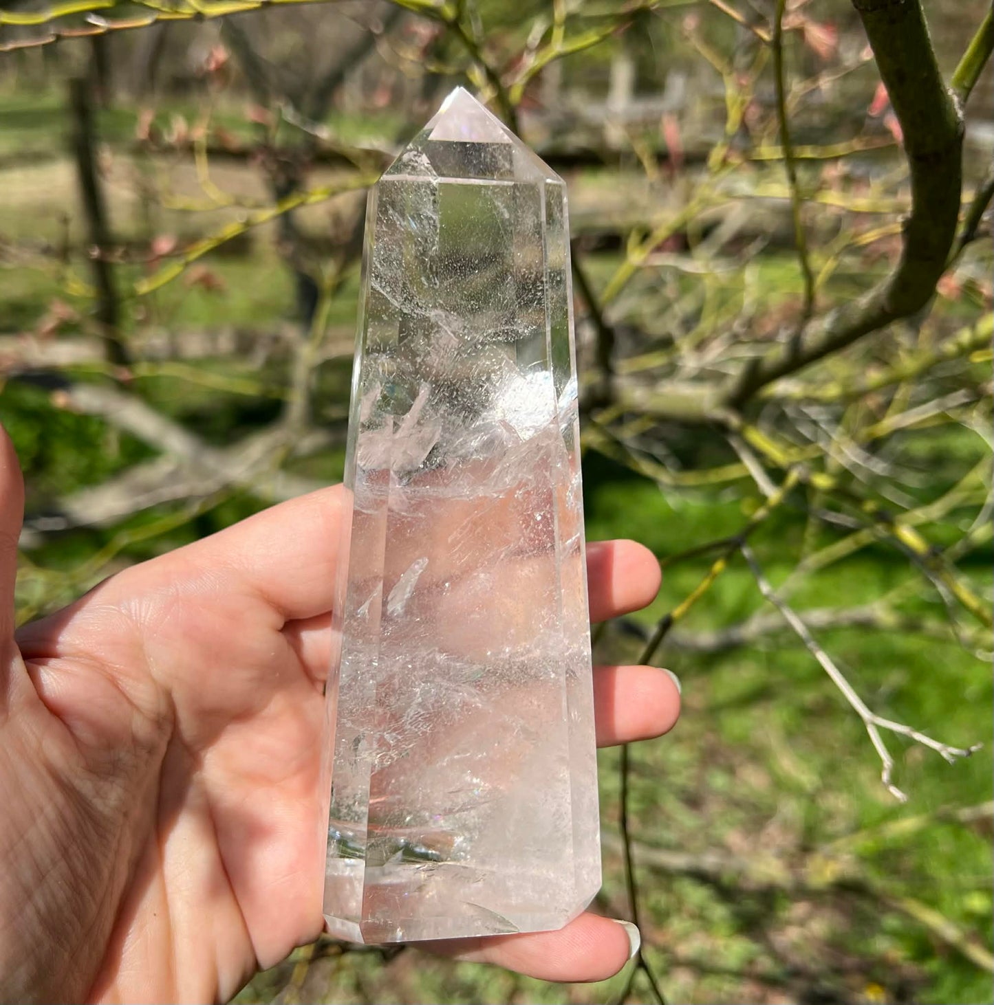 Quartz Crystal Tower ~ Large Obelisk - Gem Realm 
