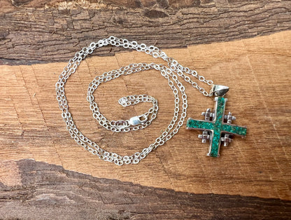 Chrysocolla Cross Pendant