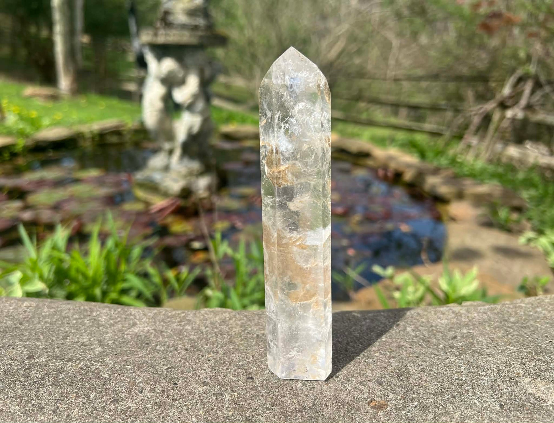 Quartz Crystal Tower ~ with inclusions ~ Large - Gem Realm 