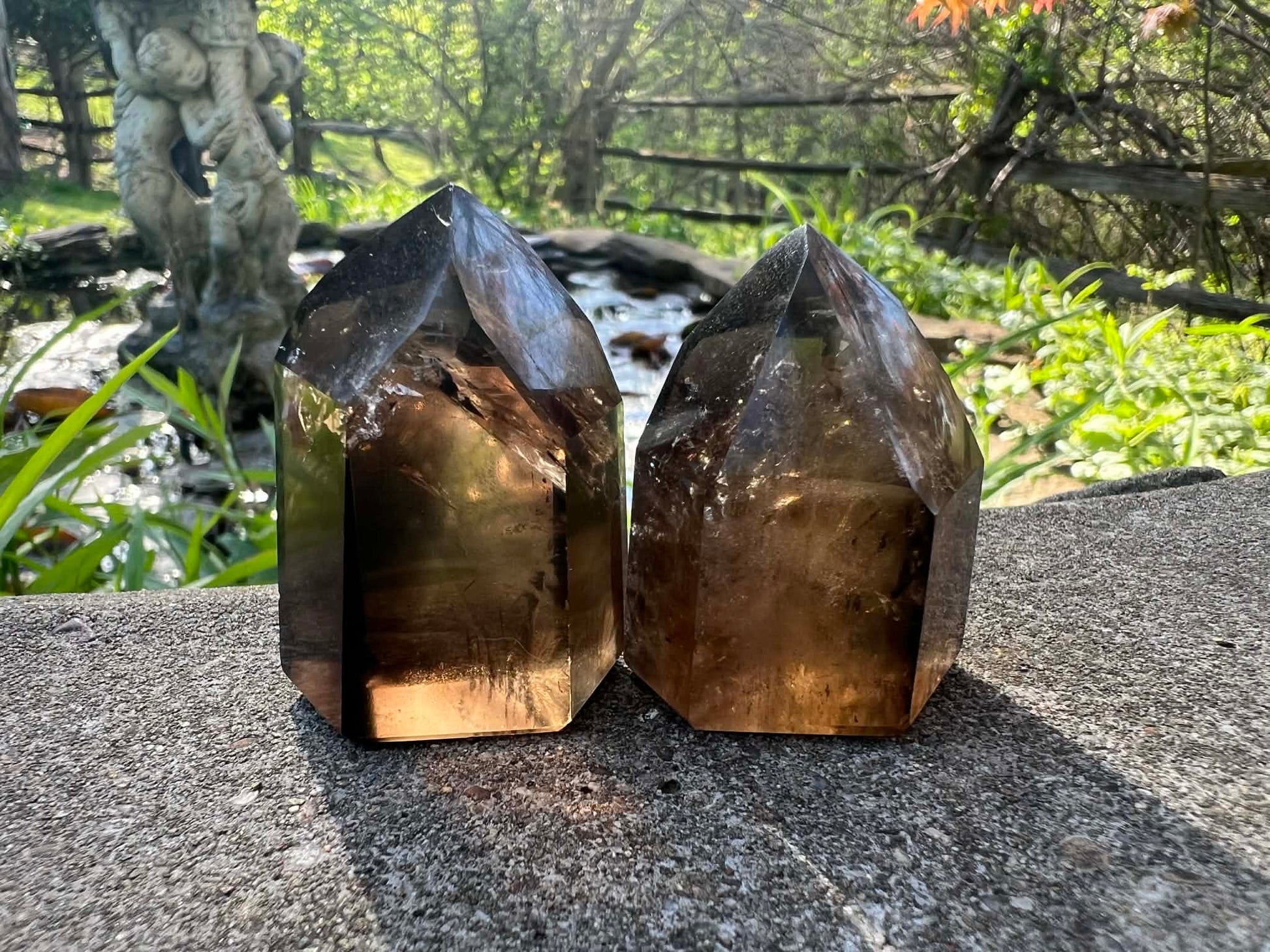 Smoky Quartz Tower Duo - Gem Realm 