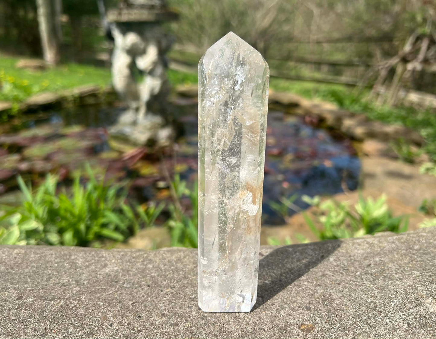 Quartz Crystal Tower ~ with inclusions ~ Large - Gem Realm 
